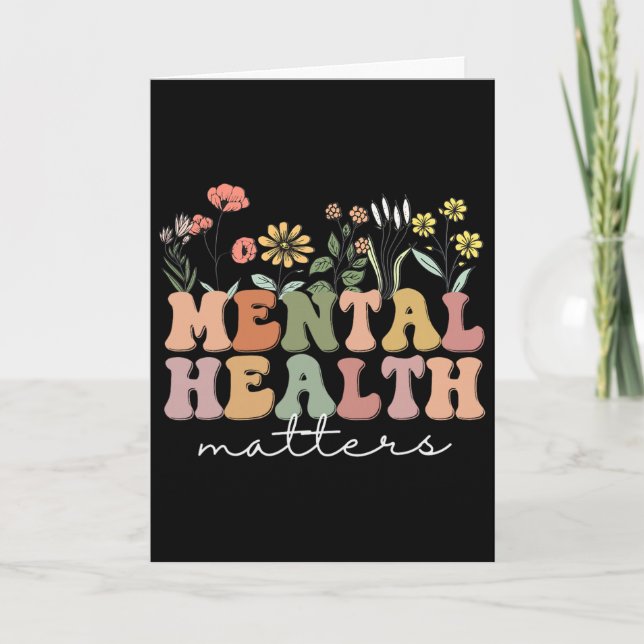 Mental Health Problems Human Brain Illness Awarene Card (Front)