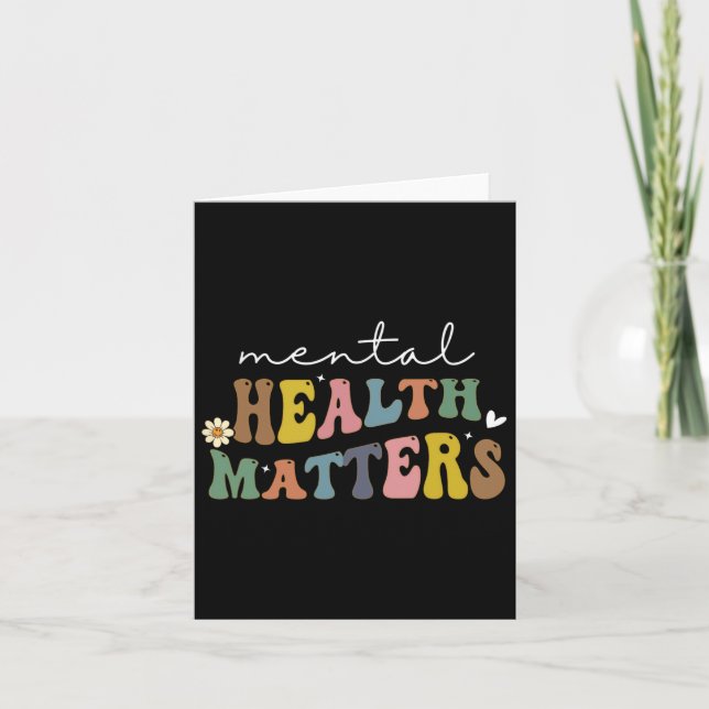 Mental Health Problems Human Brain Illness Awarene Card (Front)