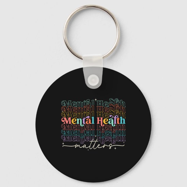 Mental Health Problems Human Brain Illness Awarene Key Ring (Front)