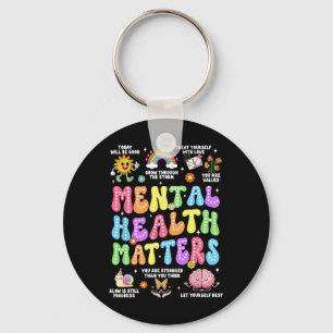 Mental Health Problems Human Brain Illness Awarene Key Ring
