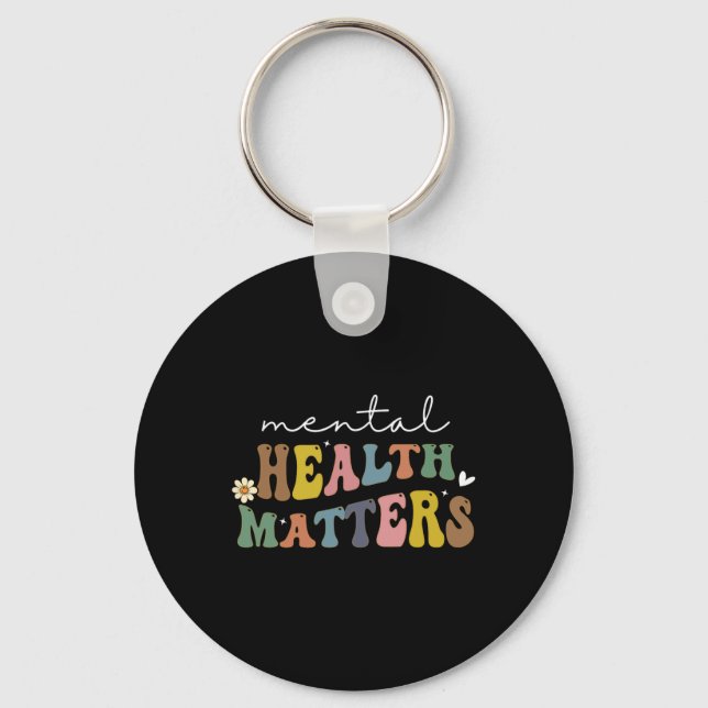 Mental Health Problems Human Brain Illness Awarene Key Ring (Front)