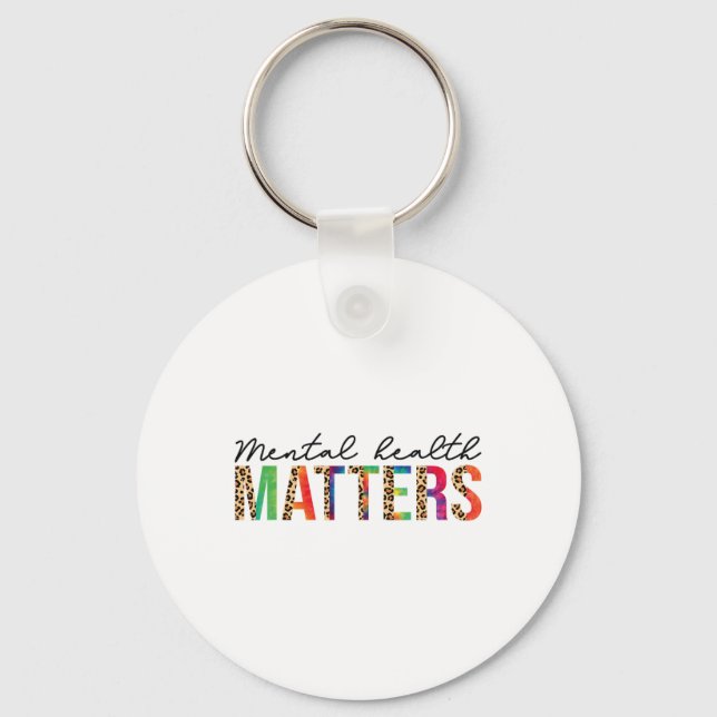 Mental Health Problems Human Brain Illness Awarene Key Ring (Front)
