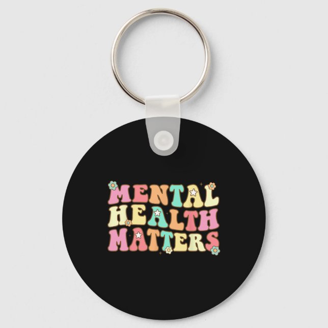 Mental Health Problems Human Brain Illness Awarene Key Ring (Front)