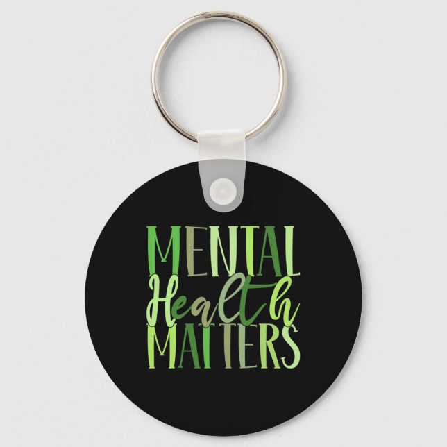 Mental Health Problems Human Brain Illness Awarene Key Ring (Front)