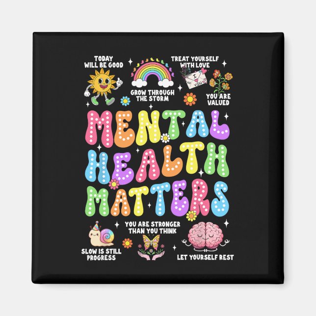 Mental Health Problems Human Brain Illness Awarene Magnet (Front)