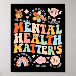 Mental Health Problems Human Brain Motivational Po Poster