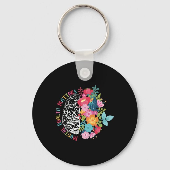 Mental Health Problems Inspirational  Key Ring (Front)