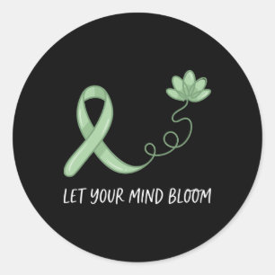 Mental Health Problems Let Your Mind Bloom Mham Aw Classic Round Sticker