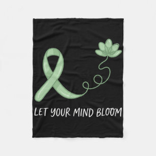 Mental Health Problems Let Your Mind Bloom Mham Aw Fleece Blanket