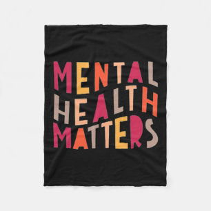 Mental Health Problems Motivational  Fleece Blanket