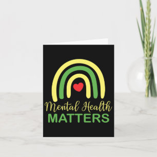 Mental Health Problems Rainbow Retro National Awar Card