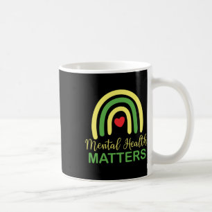 Mental Health Problems Rainbow Retro National Awar Coffee Mug