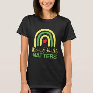 Mental Health Problems Rainbow Retro National Awar T-Shirt