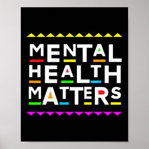 Mental Health Problems Retro 90's Style Poster