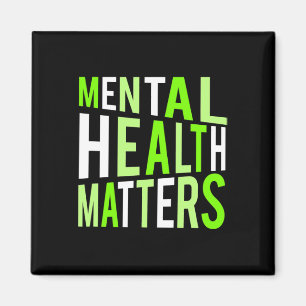 Mental Health Problems Typography For Anxiety Supp Magnet