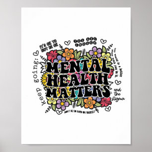 Mental Health Problems Women Men Kid Poster