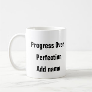 Mental Health Progress Not Perfection self growth Coffee Mug