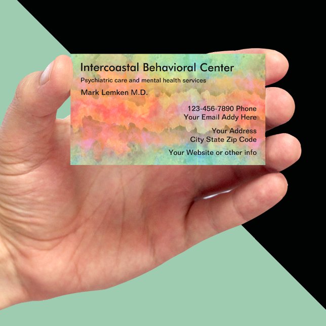 Mental Health Psychiatrist Office Business Card (Creator Uploaded)