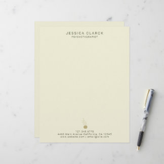 Mental Health Psychotherapists and Counsellors Custom Letterhead