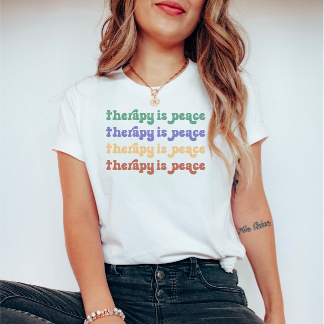 Mental Health Quote Therapy Coloured  T-Shirt (Creator Uploaded)