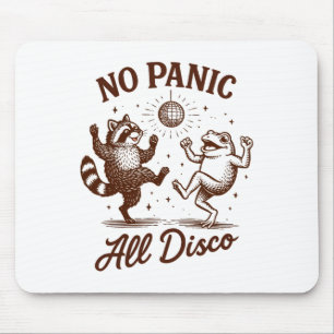 Mental Health Racoon Frog Positive Vibes No Panic Mouse Pad