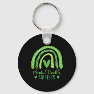 Mental Health S Awareness Boho Rainbow Leopard Sup Key Ring