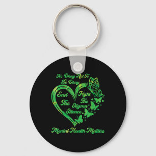 Mental Health S Awareness Butterfly Women Kids Gir Key Ring