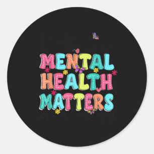 Mental Health S Awareness Human Brain Illness Classic Round Sticker