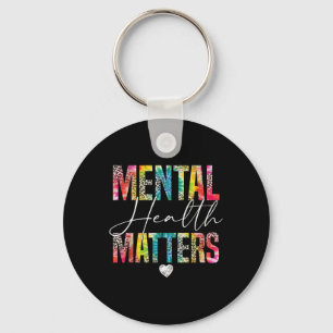 Mental Health S Awareness Leopard Tiedye Fight Sti Key Ring