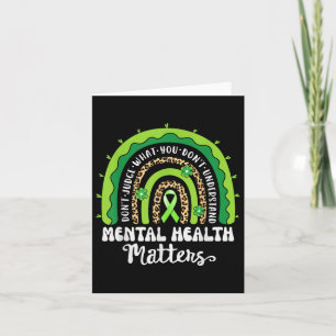 Mental Health S Awareness Men Women Kids Rainbow G Card
