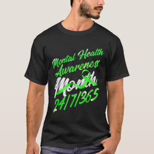 Mental Health S Awareness Month Shirt Green Ribbon