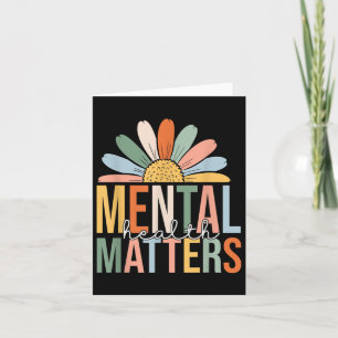 Mental Health S Awareness Retro Groovy End The Sti Card