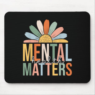 Mental Health S Awareness Retro Groovy End The Sti Mouse Pad