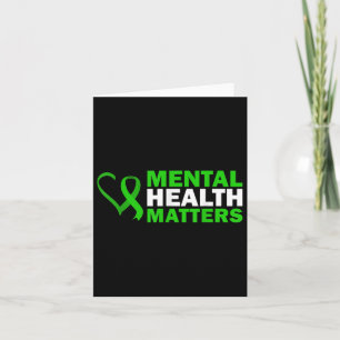 Mental Health S Awareness Solidarity Green Ribbon  Card