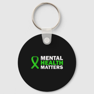 Mental Health S Awareness Solidarity Green Ribbon Key Ring