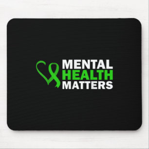Mental Health S Awareness Solidarity Green Ribbon Mouse Pad