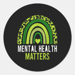 Mental Health S Brain Illness Mental Health Awaren Classic Round Sticker