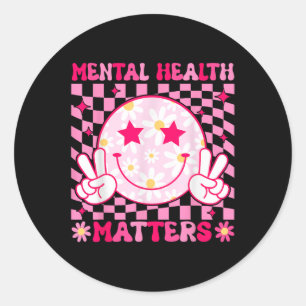 Mental Health S End The Stigma Brain Illness Aware Classic Round Sticker