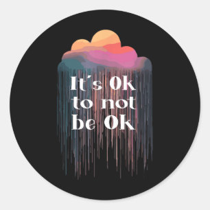 Mental Health S End The Stigma Mental Health Aware Classic Round Sticker