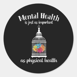Mental Health S End The Stigma Mental Health Aware Classic Round Sticker