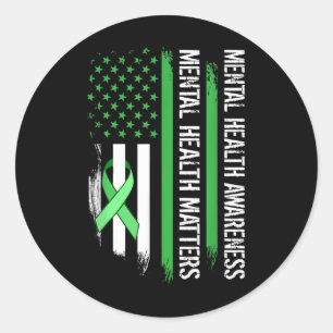 Mental Health S For Mental Health Awareness Usa Fl Classic Round Sticker
