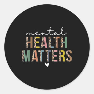 Mental Health S Human Brain Illness Awareness _2 Classic Round Sticker