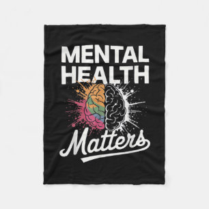 Mental Health S Human Brain Illness Awareness _4 Fleece Blanket