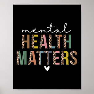 Mental Health S Human Brain Illness Awareness Leop Poster