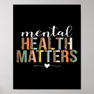Mental Health S Human Brain Illness Awareness Leop Poster