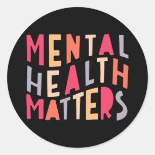 Mental Health S Human Brain Illness Awareness Supp Classic Round Sticker
