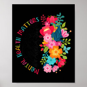 Mental Health S Human Brain Illness Awareness Wome Poster