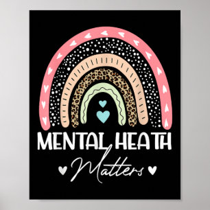 Mental Health S Leopard Print Rainbow Awareness