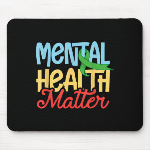 Mental Health S Mental Health Awareness Green Ribb Mouse Pad