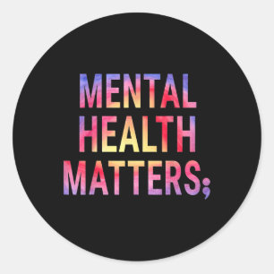 Mental Health S - Mental Health Awareness Vintage Classic Round Sticker
